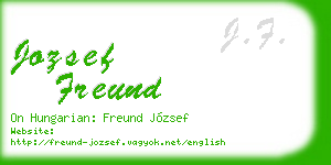 jozsef freund business card